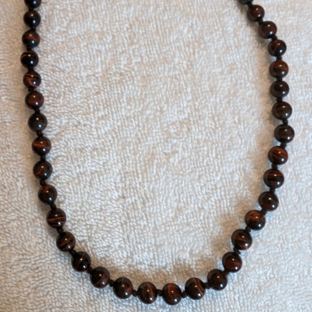 Vintage Real Tiger Eye Necklace